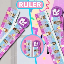 Juego de Regalo Creativo para Niños: Regla Temática de Dibujos Animados de Roblox para Niñas, Transportador de Papelería para Estudiantes, Útiles Escolares