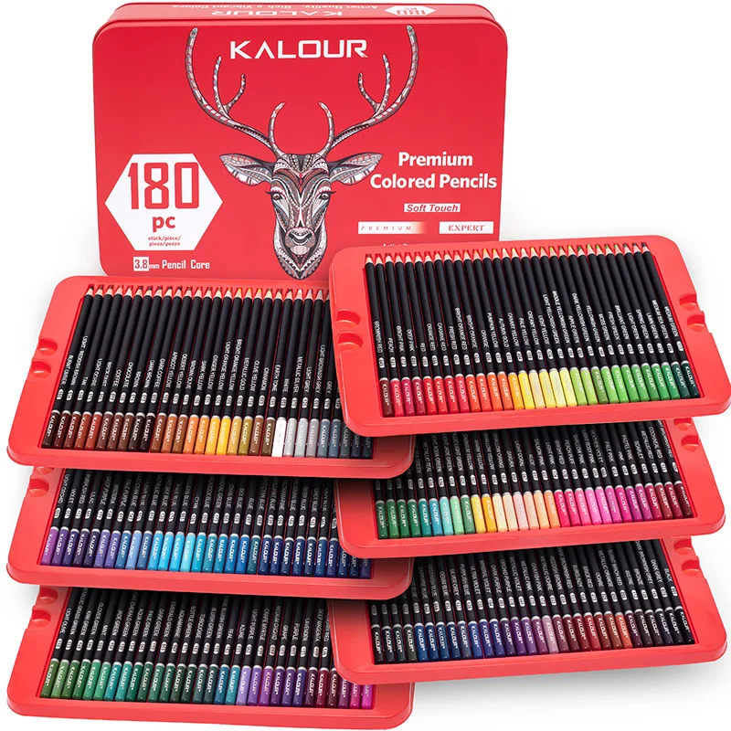 KALOUR 50/72/180/240/300 Uds juego de lápices colores al óleo lápiz Color dibujo profesional para artista colorear bocetos suministros arte - imagen 3