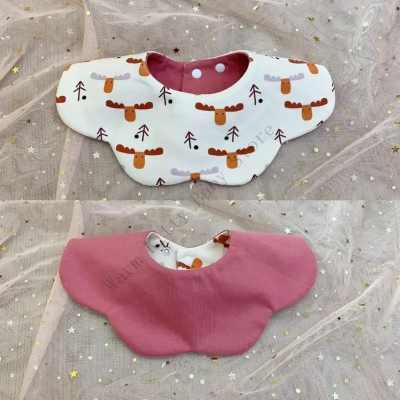 XXFE reversible babero babero capa acento acento algodón transpirable tela - imagen 4