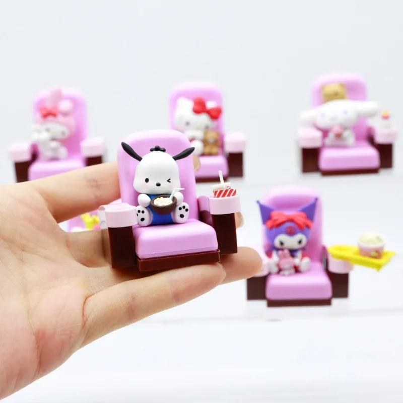 Sanrio-caja ciega de juguete para ver películas, teatro, escena de cine, figura de Anime, Hello Kitty, My Melody, muñeca Kuromi, juguetes para coleccionar adornos - imagen 4