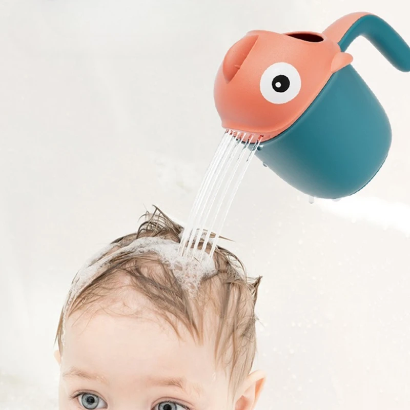 Taza de champú de dibujos animados para niños, champú de plástico para bebés, taza de tiburón, champú de baño para bebés recién nacidos, cuchara de ducha de 6,3 pulgadas - imagen 5