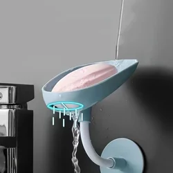 Jabonera adhesiva autodrenante con diseño de loto para ducha
