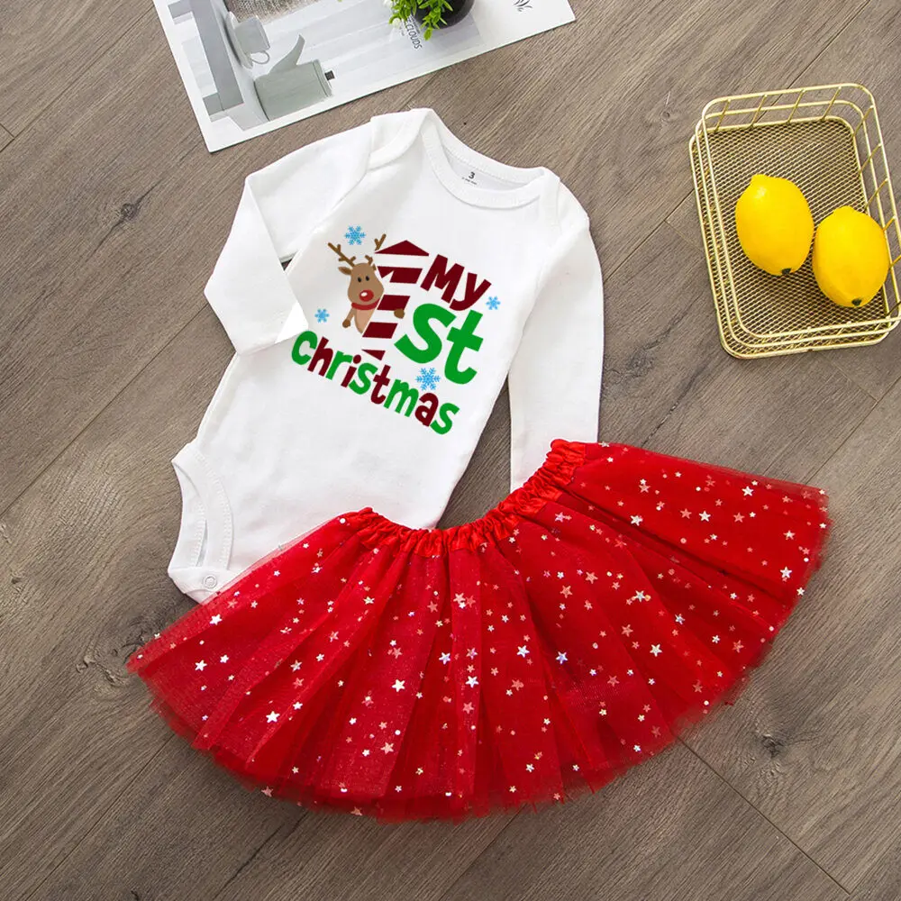 Conjunto de Navidad para bebé niña – Body con falda tutú - imagen 2