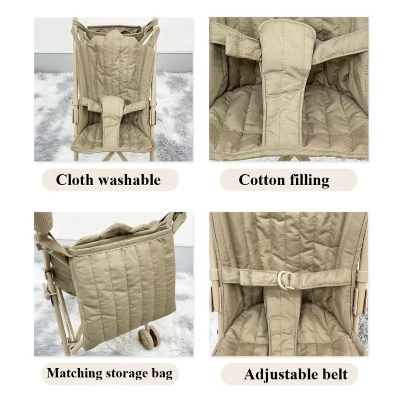 Cochecito de muñeca plegable – Metal resistente bordado suave niñas - imagen 5