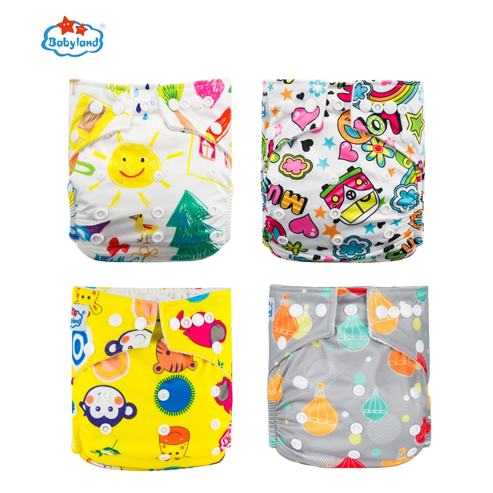 Babyland Pañales de tela reutilizables – Conchas lavables para bebé - imagen 4
