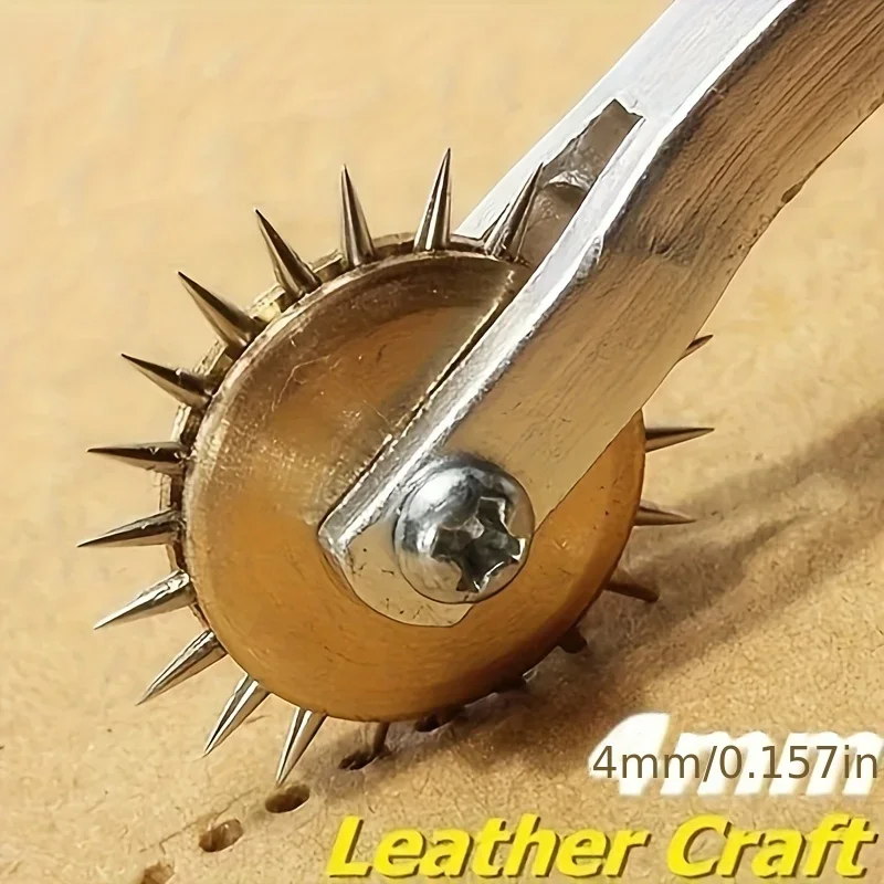 Rueda de marcado de Overstitch de acero inoxidable de "Grado Profesional" para costura de artesanía de cuero, dientes de engranaje duraderos para trazado preciso - imagen 5