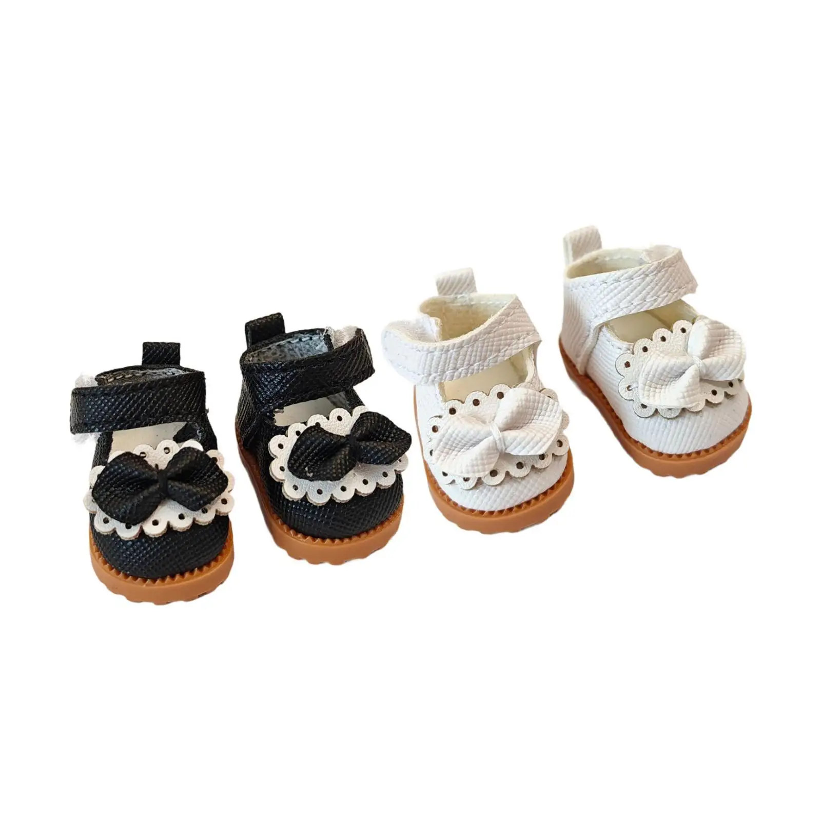 Plush Doll Shoes 2 Pairs Soft Photo Props Decoration Kids Gift Flexibility
