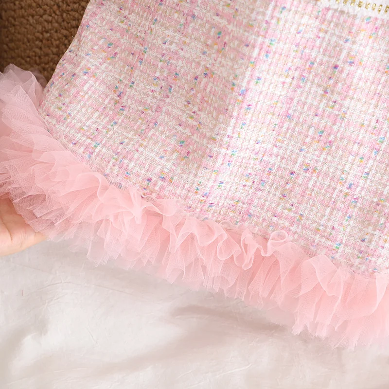 Vestido para niñas pequeñas, primavera y otoño, vestido de princesa de encaje de manga larga para niños pequeños, ropa para niños - imagen 4