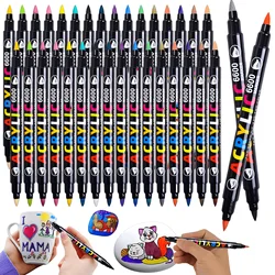 Rotuladores acrílicos de punta doble para niños – Set de colores