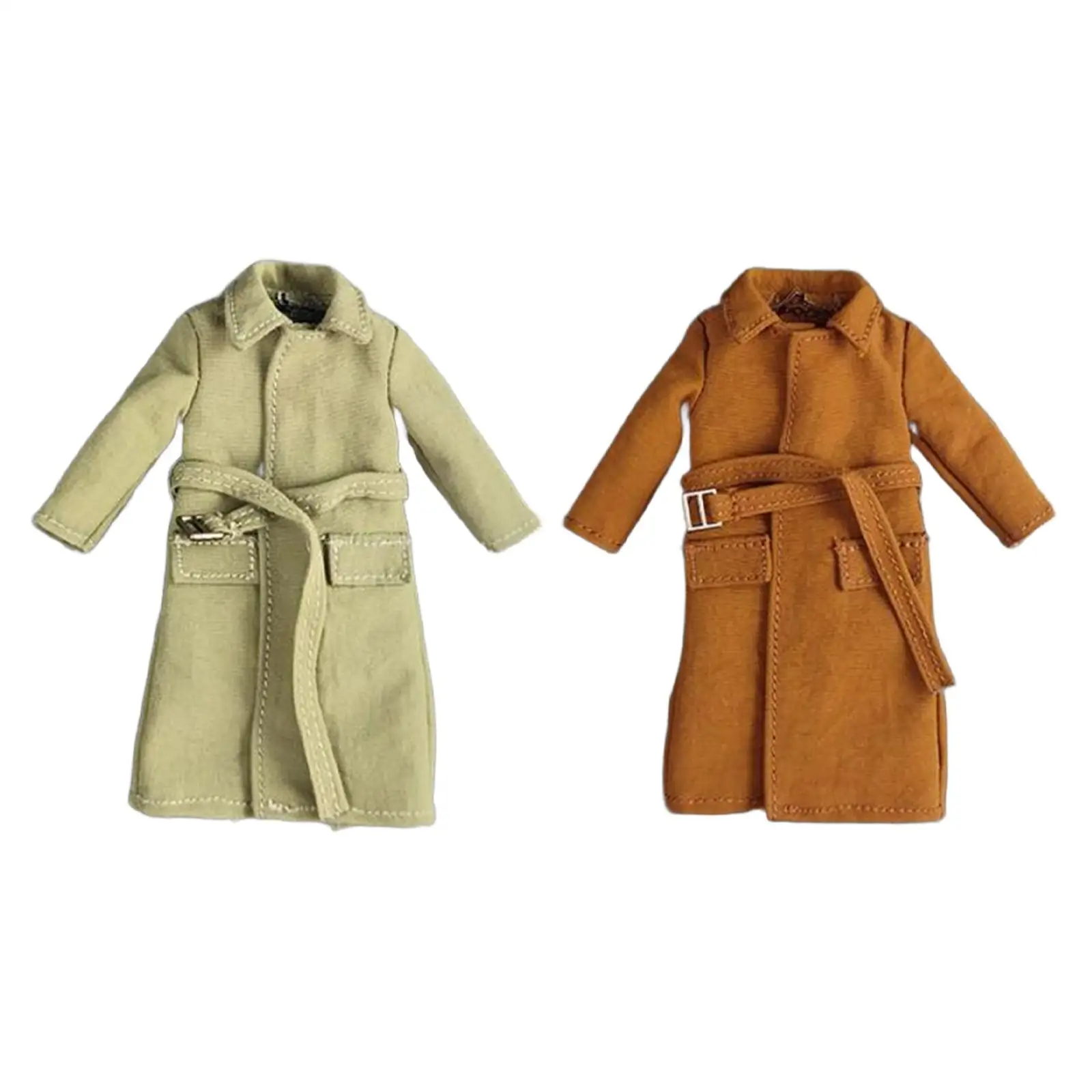 1/18 Scale Action Figures Long Windbreaker Clothes Accessories Soft Outfits