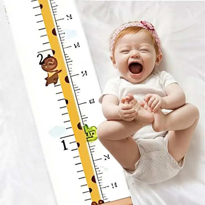 Tabla de altura para niños, tabla de pared de altura móvil para niños, regla de crecimiento reutilizable con cordón, marcador de medición para guardería, habitación de bebé - imagen 3