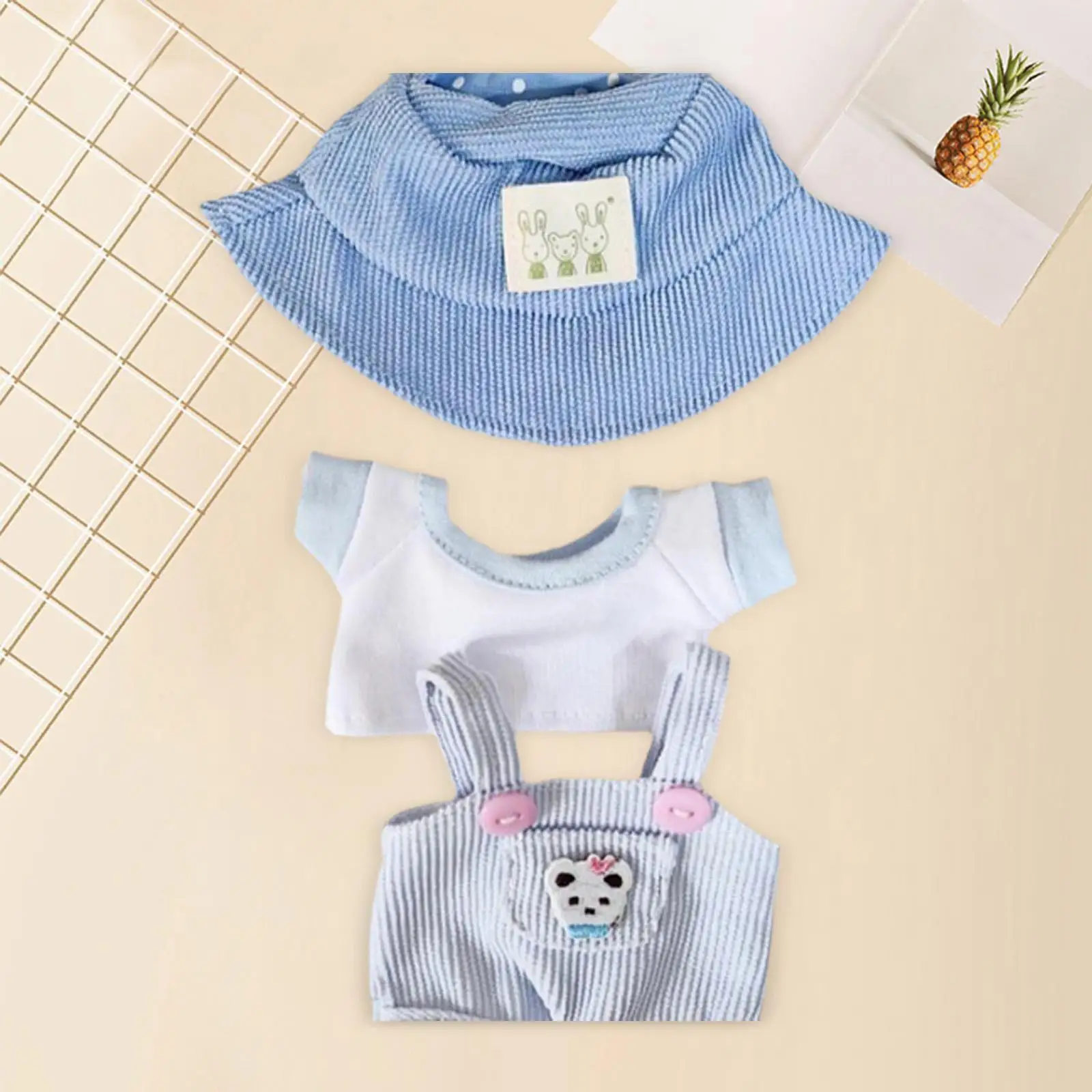 Plush Doll Clothes, Doll Clothing,Plush Doll Accessories for 15cm-17cm Doll,Comfortable,Stuffed Animals Clothes,Cartoon
