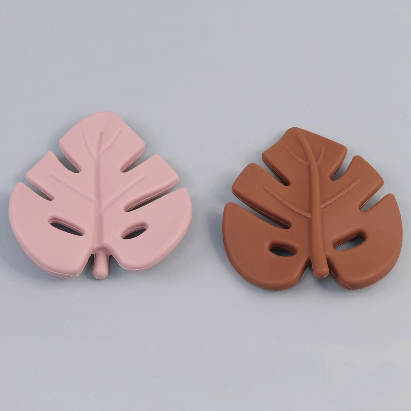 TYRY.HU, 2 uds., cuentas para mordedor de hojas de silicona, mordedores para bebés, hojas de silicona, cadena de chupete masticable, accesorios DIY sin BPA - imagen 4