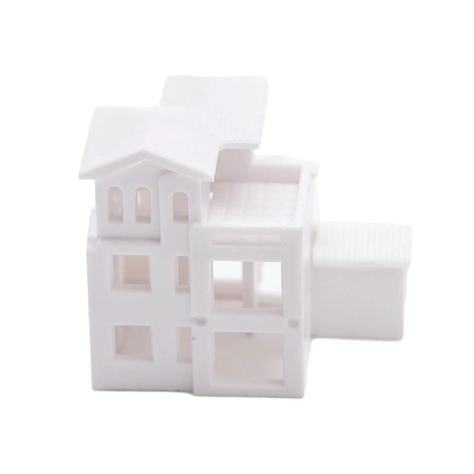 Unpainted miniature house railway 1:500 dollhouse decoration