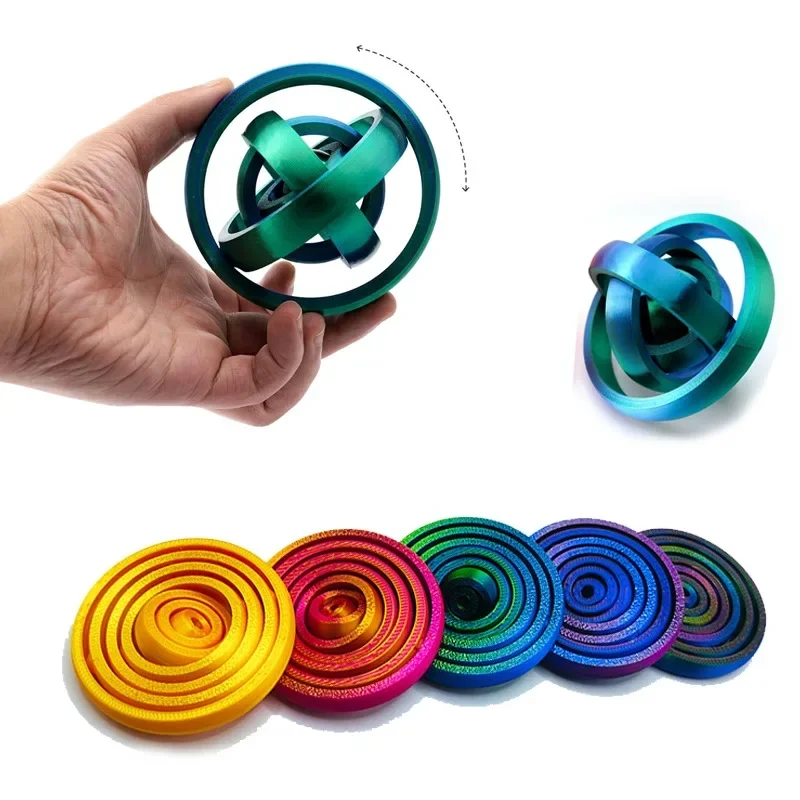 Spinner antiestrés de 7 anillos impreso en 3D - Juguete sensorial - imagen 2