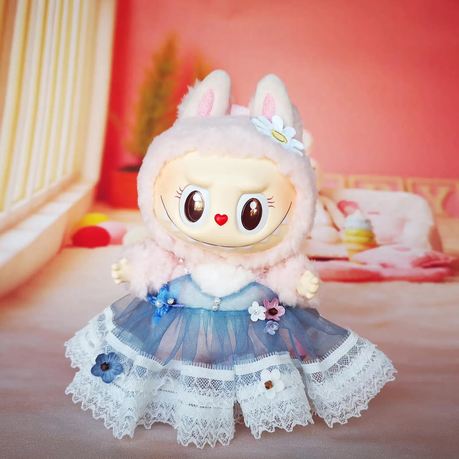 15-17cm Plush Doll Clothes,Stuffed Animals Clothes,Fairy Dress,Fashion Dress up Costumes Soft Plush Doll Accessories Cute