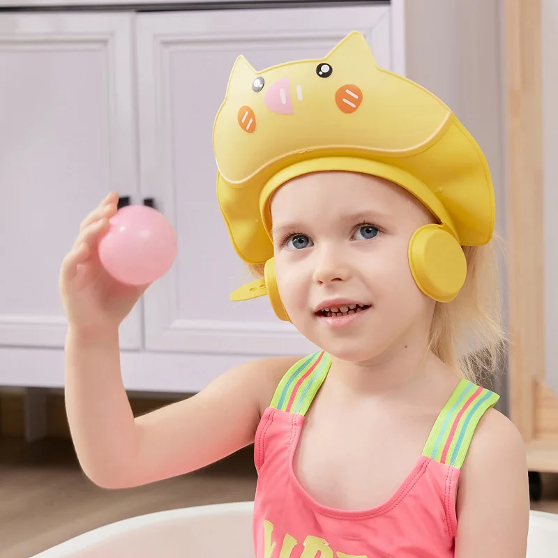 Gorro de baño impermeable para bebé – Protección auditiva suave - imagen 5