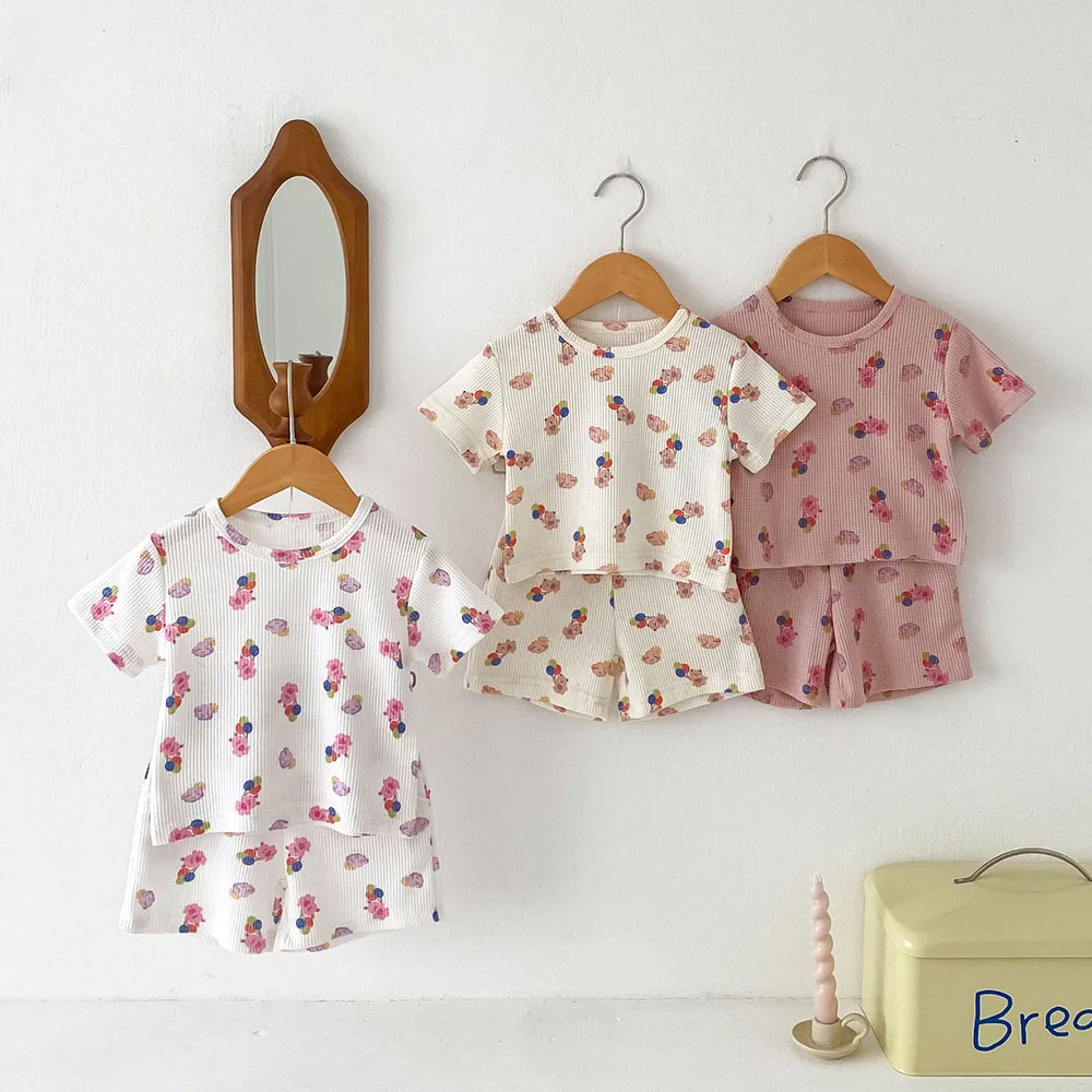 Milangel-Conjunto de pijama para bebé, ropa de dormir para niñas pequeñas, verano, 2024 - imagen 3