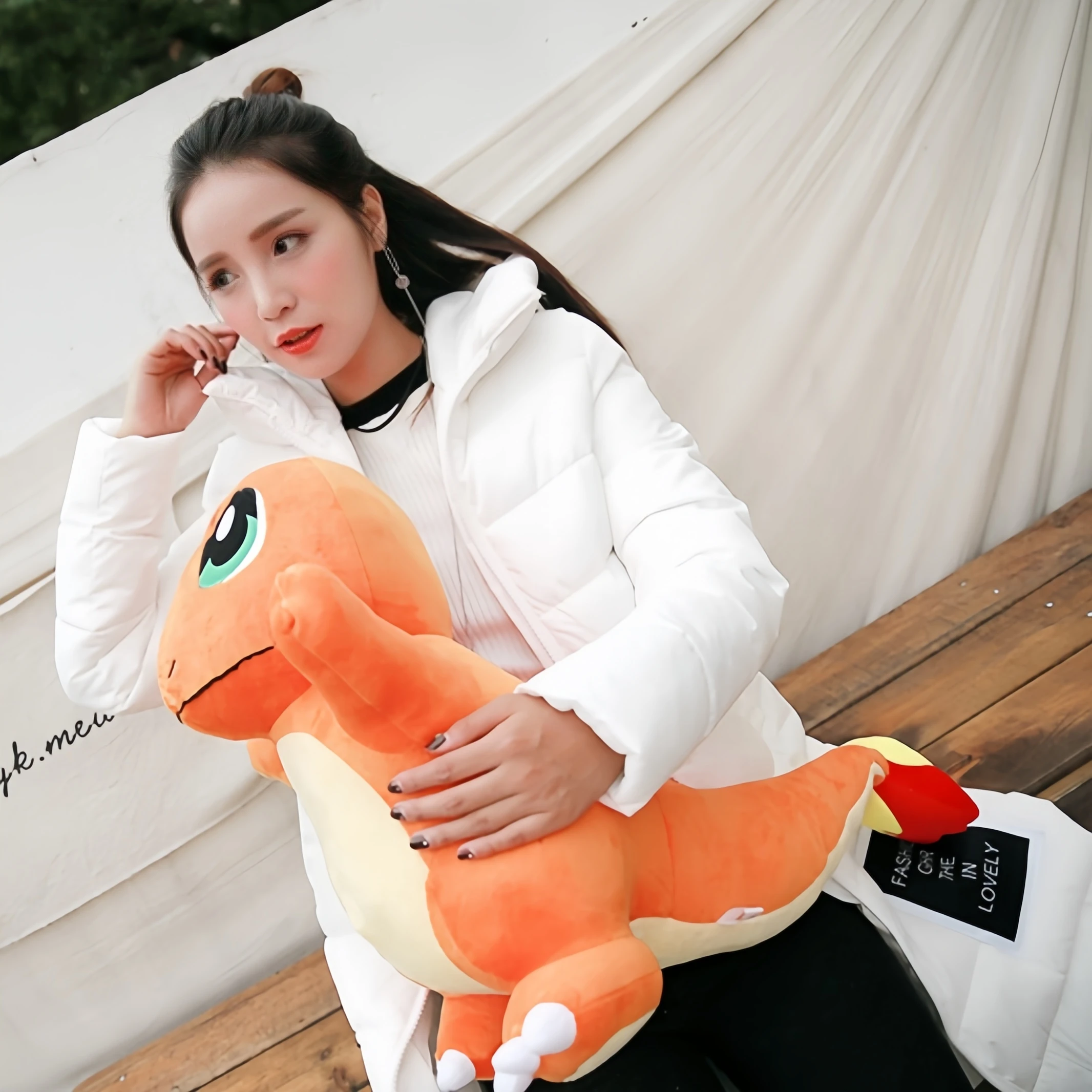 Juguete de peluche de Anime Charmander de gran tamaño, peluches adorables, sofá cama, decoración del hogar, almohada de muñeca Charmander, regalos de navidad - imagen 4