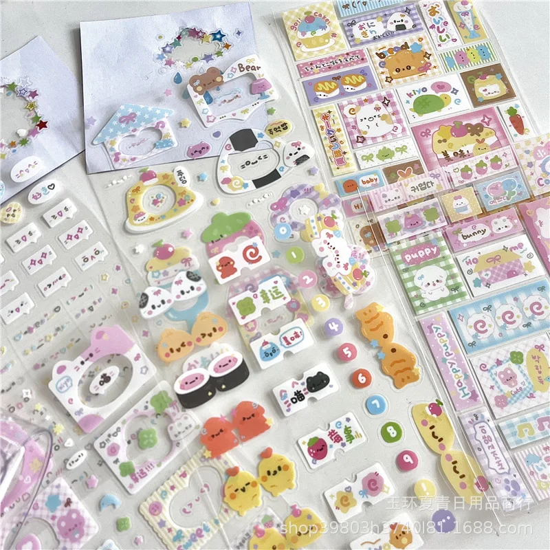 8 unids/lote Ins Kawaii pegatinas decorativas para álbum de recortes lindo diario pegatina papelería - imagen 3