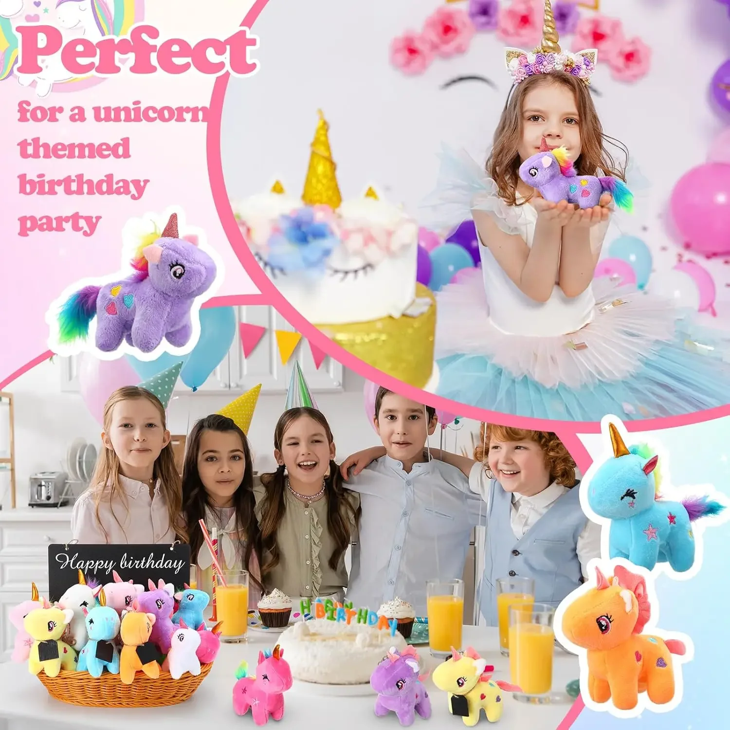 Mini unicornios de peluche para fiestas y bolsas de regalo - imagen 3