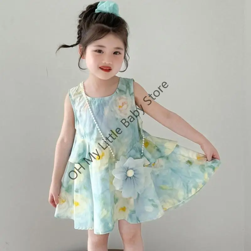 M76C 2pcs/Pack Girls Party Dress and Pearls Bols - imagen 5