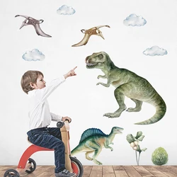 Vinilo infantil de dinosaurio T-Rex jurásico para decorar paredes