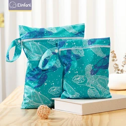 Elinfant 2 uds bolsa de pañales de tela impermeable bolsa húmeda y seca, bolsas de gimnasio lavables para piscina de playa para trajes de baño ropa húmeda