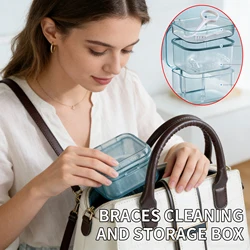 Estuche para Retenedores Invisibles, Caja de Almacenamiento para Retenedores de Ortodoncia, Alineador Dental, Estuche Portátil, Caja de Almacenamiento para Dentaduras