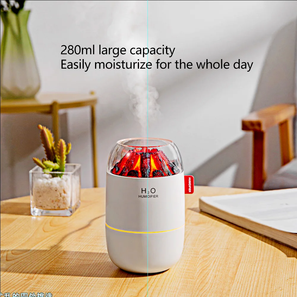 Humidificador de aire antirreo de carbón, difusor de niebla pesada silencioso USB, dos modos, para dormir en casa, volcán, hisopo de algodón, novedad de 2025 - imagen 5