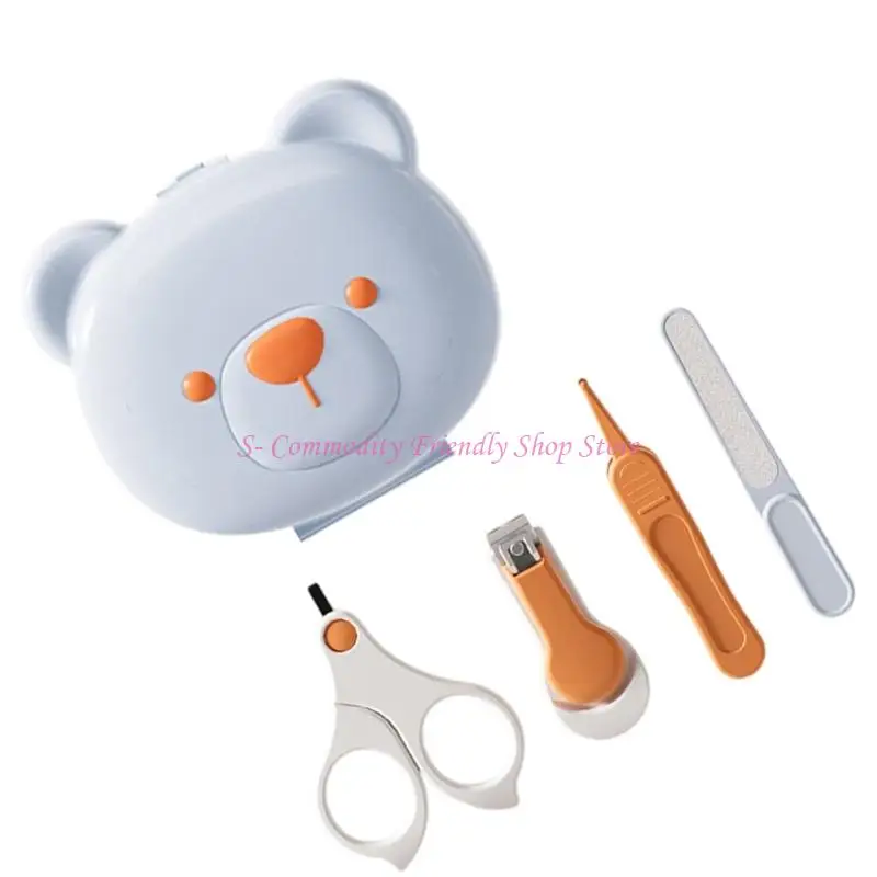 85AE Juego cuidado uñas para recién nacidos, cortauñas seguridad, uñas, cuidado esencial - imagen 5