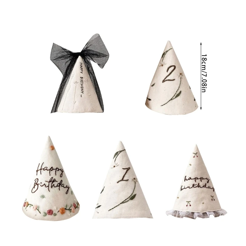 Cómodo sombrero fiesta para bebé, sombreros tocado para fiesta del Día los niños pequeños QX2D - imagen 3