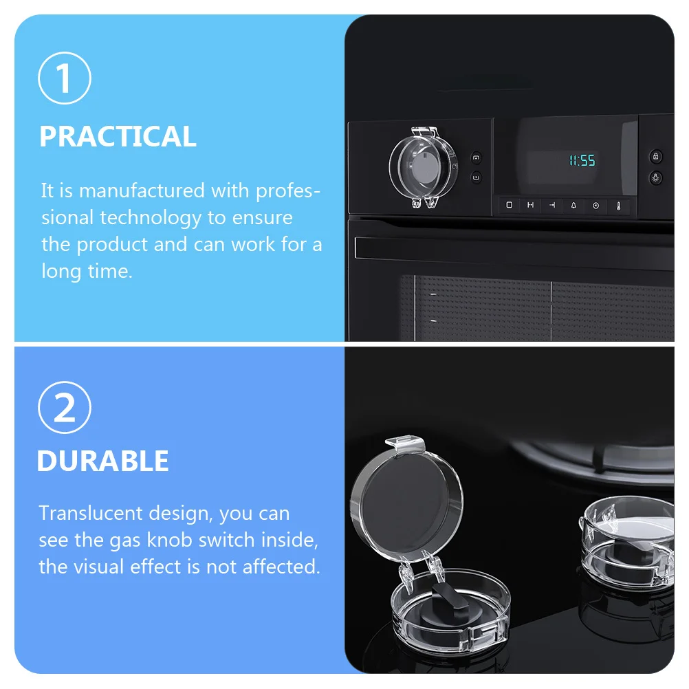 5 uds cubiertas de perilla de estufa de Gas protector de seguridad a prueba de niños cubiertas de perilla de horno protección infantil protectores de seguridad para niños - imagen 2