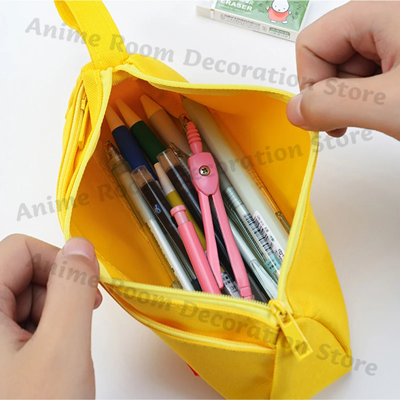 Estuche de lápices de lona para casa de muñecas de Gabby para estudiantes, estuche de bolígrafo con estampado de letras de dibujos animados, almacenamiento de papelería para niños y niñas, bolsa de moda - imagen 2