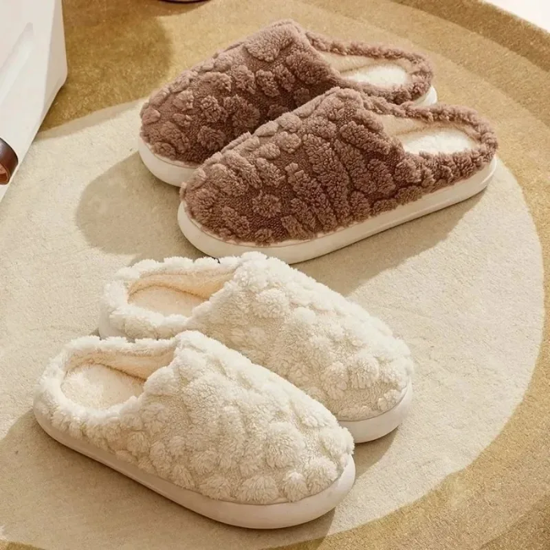 Zapatillas de casa antideslizantes térmicas de felpa con polar - imagen 5