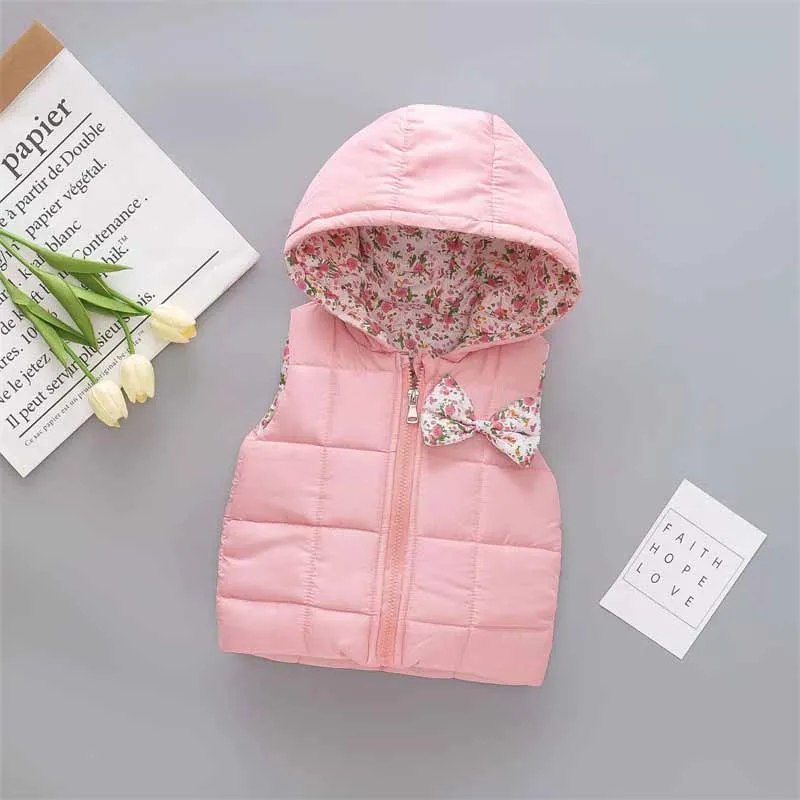 Chaleco floral con capucha para bebé – Abrigo cálido otoño invierno - imagen 4
