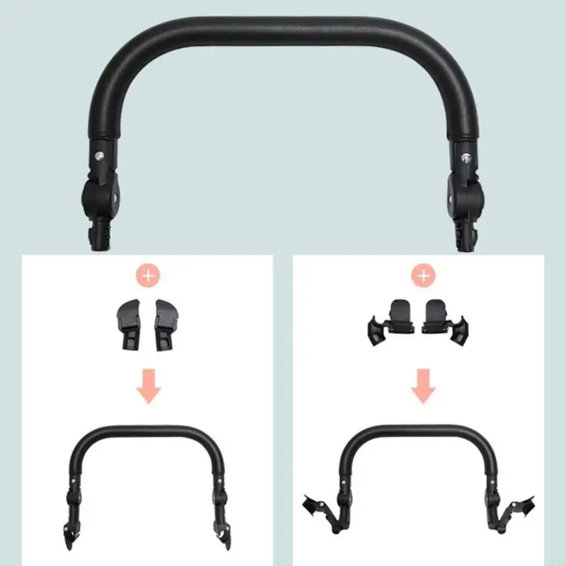 Barra manillar para cochecito D7YD, barra parachoques desmontable con ángulo ajustable, barras parachoques universales - imagen 3