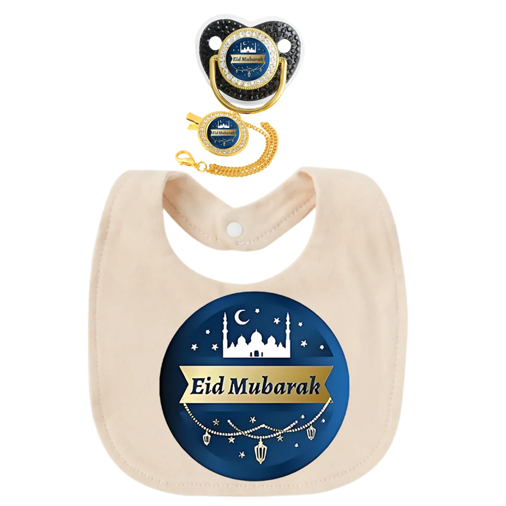 Baberos ajustables de algodón suave para bebé, chupetes para bebé, pinzas para pezones, Baberos para bebé, pañuelos de tela para eructar, alimentación de saliva, 3 uds. - imagen 5