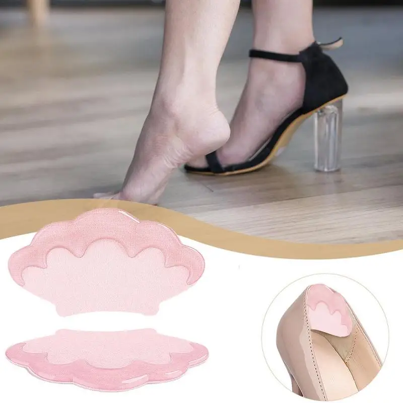 Empuñaduras de tacón para zapatos de mujer, Protector de talón acolchado, adhesivo suave y suelto, protectores de empuñaduras de tacón, almohadilla antiburbujas, 1 par - imagen 3