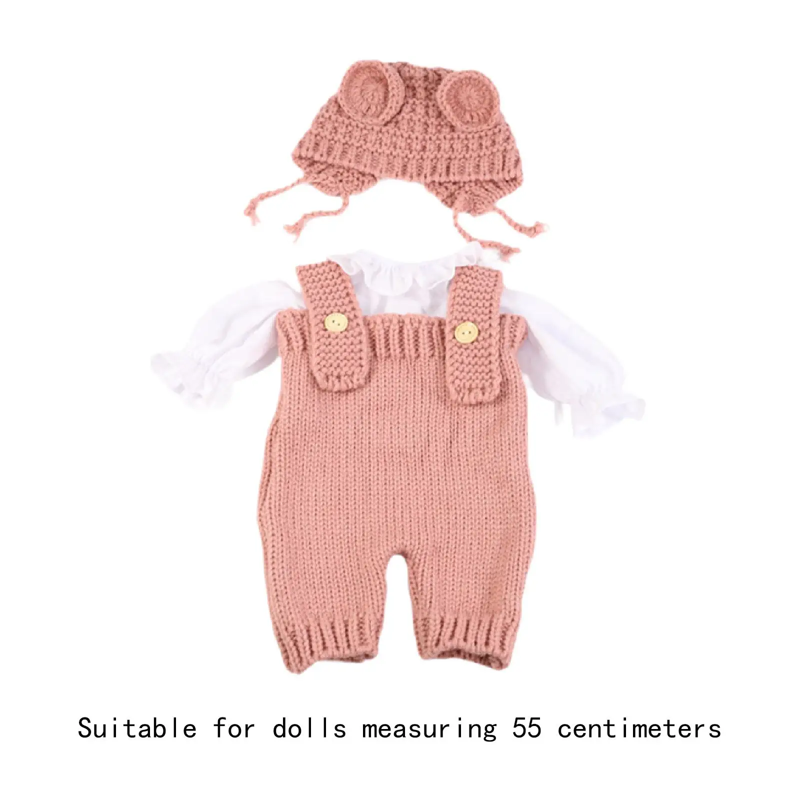 Girl Doll Clothes Doll Suspender Pant Romper Christmas Birthday Gift Dress up Your Doll for Kids 55cm Doll Gift for Little Girls
