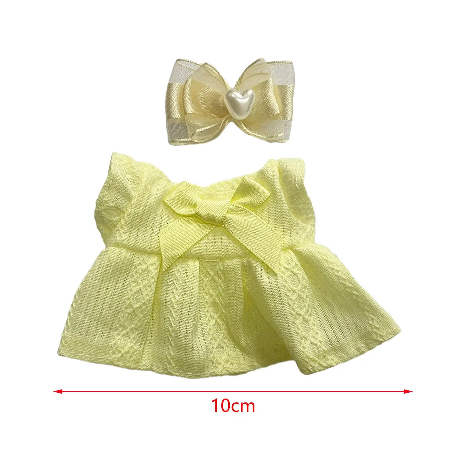 2Pcs Mini 6 inch Doll Clothes with Headwear with Hat Costumes Comfortable Doll Accessories Clothing Doll Clothes for Dolls Girls