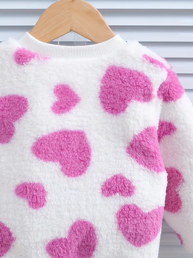 Chaqueta de lana gruesa con capucha para niña – Suave otoño e invierno - imagen 3