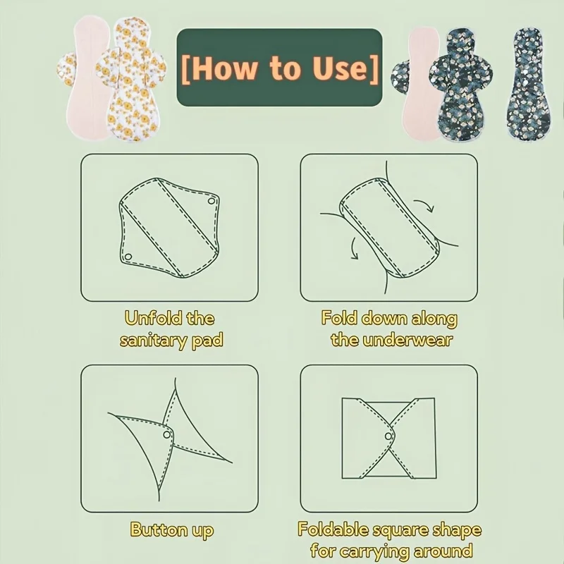 Forro de bragas reutilizable de malla de algodón de 4 capas: compresa sanitaria lavable y transpirable de alta absorción para la higiene de las mujeres - imagen 2