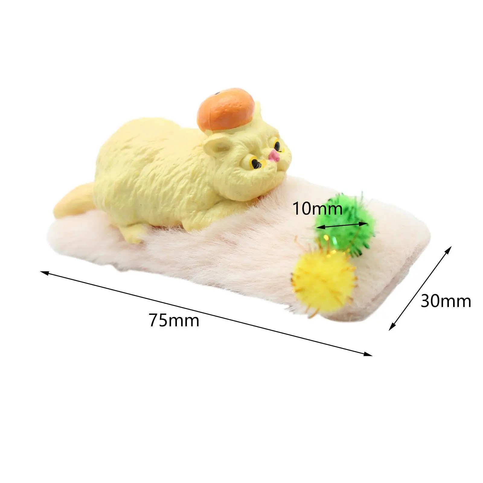 Miniature Animal Statues Pretend Play Micro Landscape 1:12 1:6 Realistic Kitten Figurine for Living Room Decorations Landscape