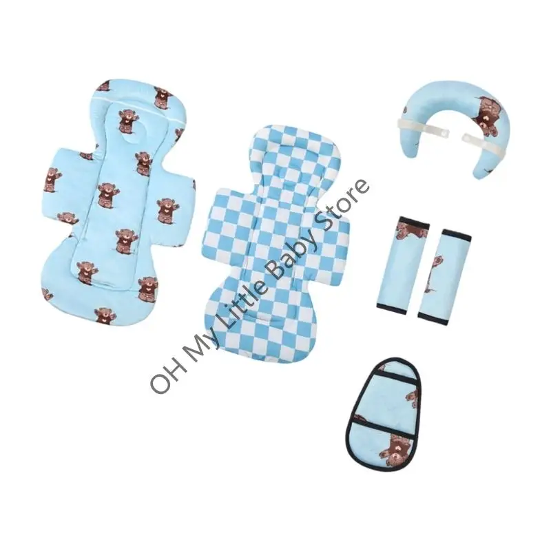 Almohadilla del asiento del asiento del automóvil infantil M76C, almohadilla entrepierna del hombro suave para viaje - imagen 5