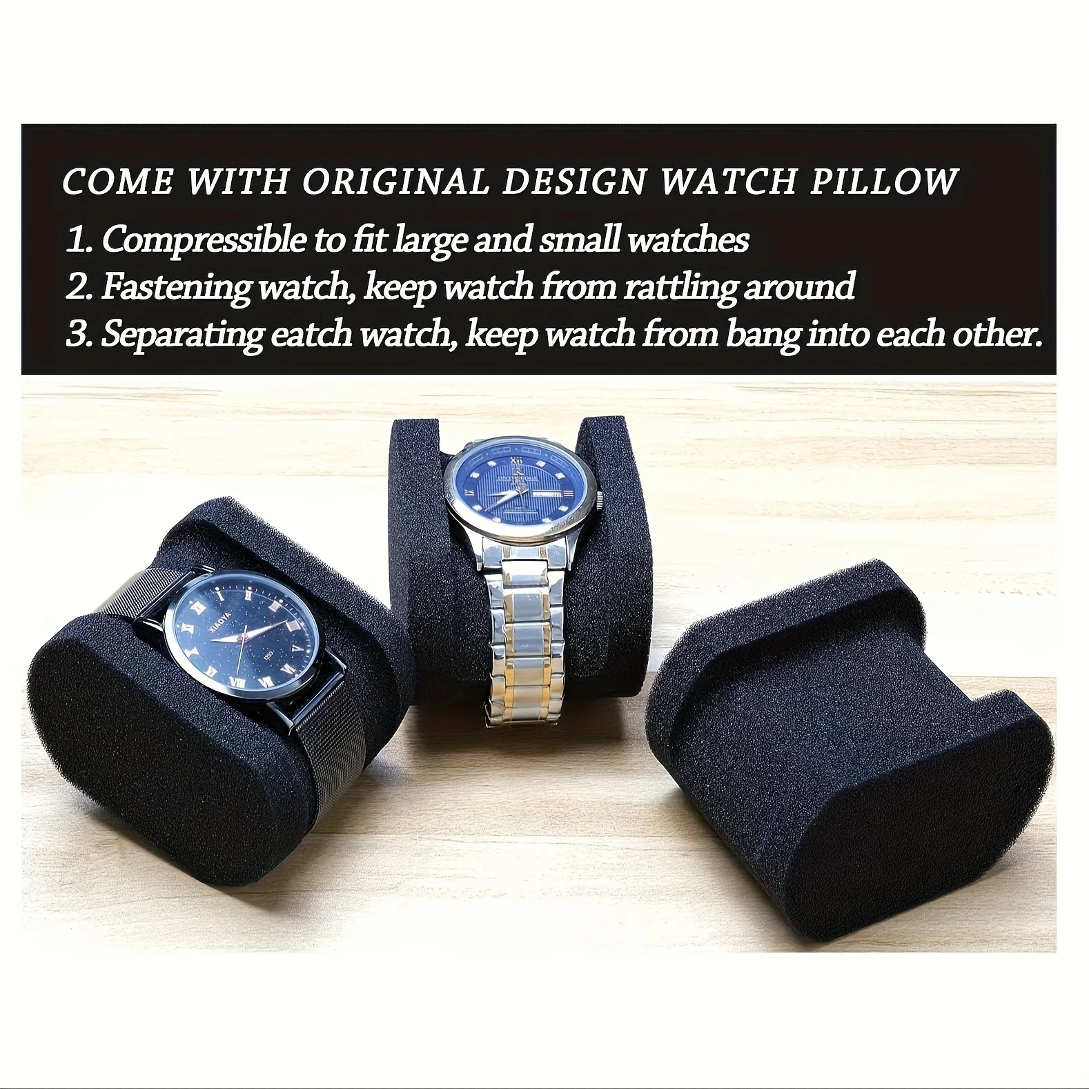 Estuche de terciopelo para reloj con almohadilla suave - imagen 3