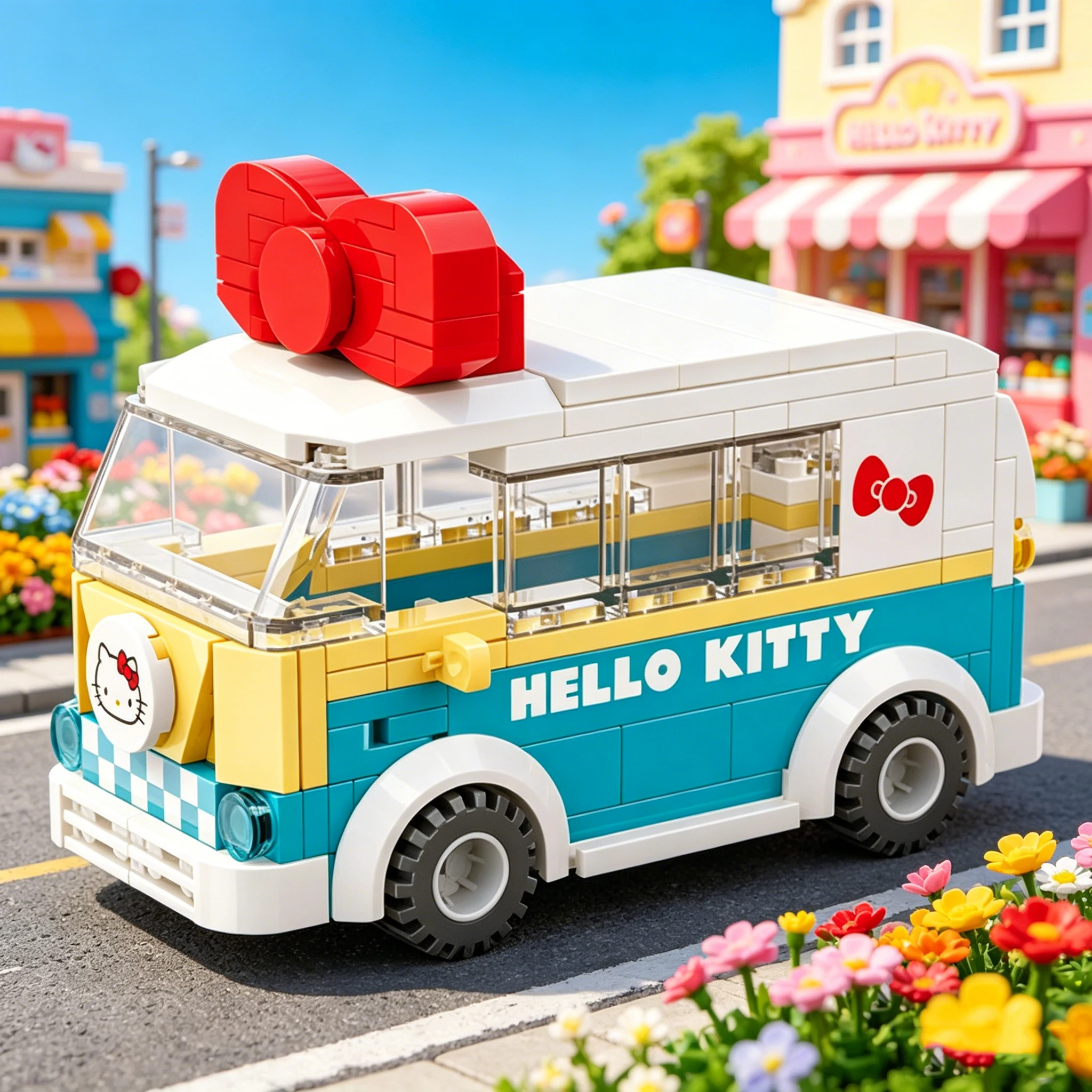 Hello Kitty: Bloques de construccion educativos para ninos - Autobus - imagen 2