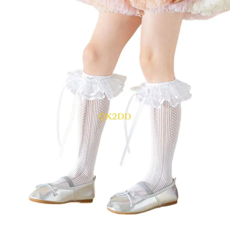 Calcetines rodilla encaje suave encaje suave QX2D - imagen 3