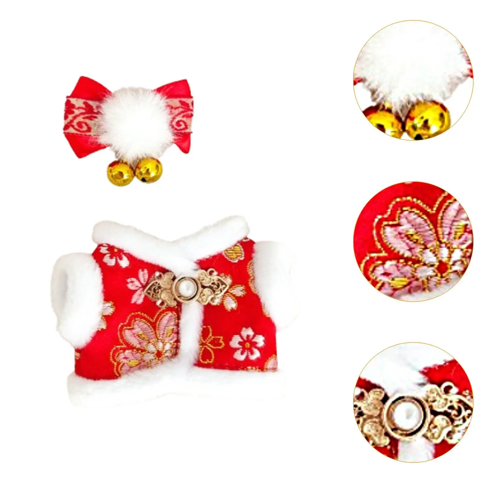 Plush Doll Clothes, Dress up with Headwear, Plush Doll Accessories Soft Cartoon Stuffed Animals Clothes for 5.91inch Doll