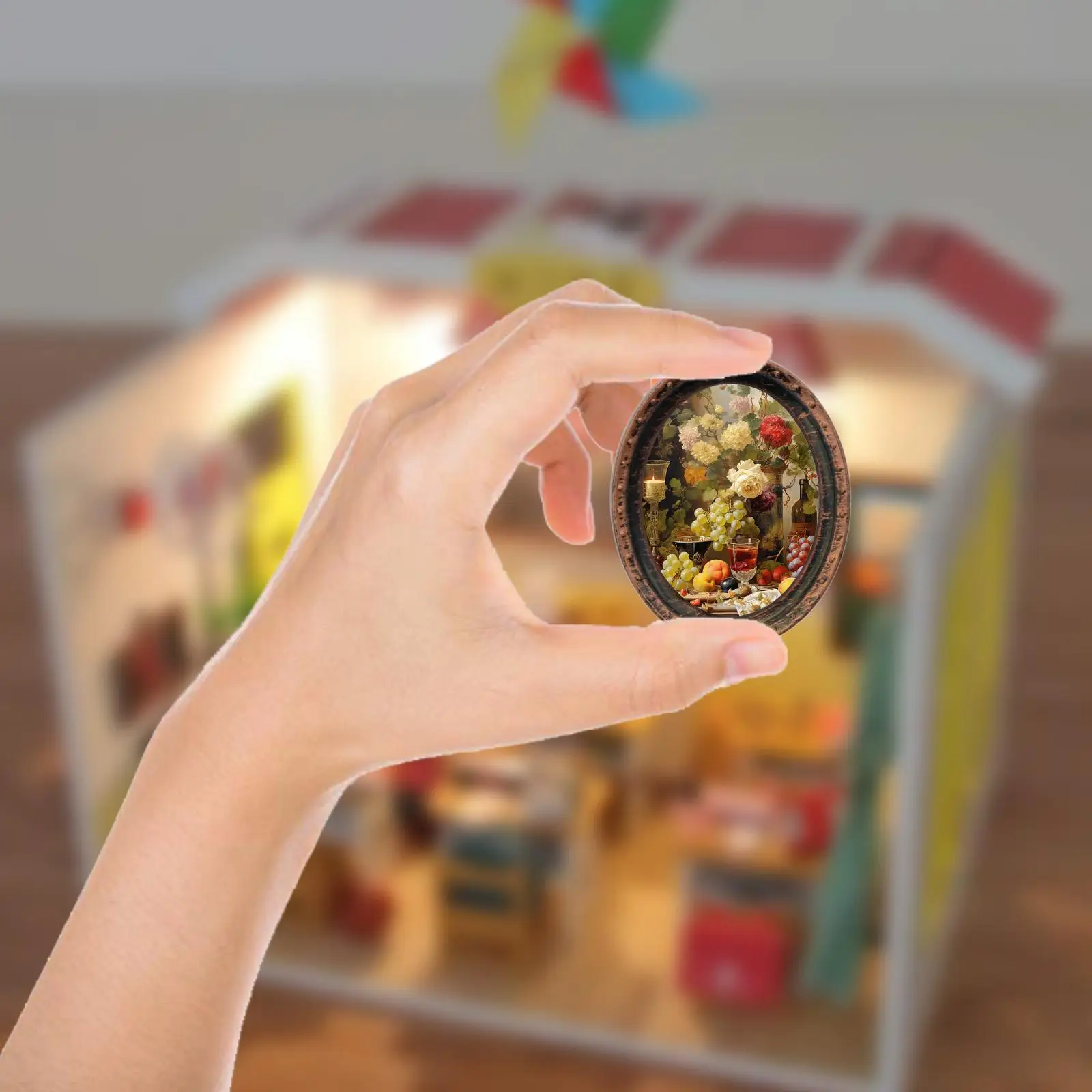Photo Frame for 1:12 Dollhouse, Miniature Decor, Wall Art Set